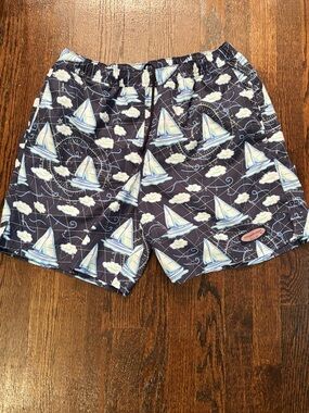 🛥️ Vineyard Vines Navy Blue Nautical Swim Shorts Large 🛥️
